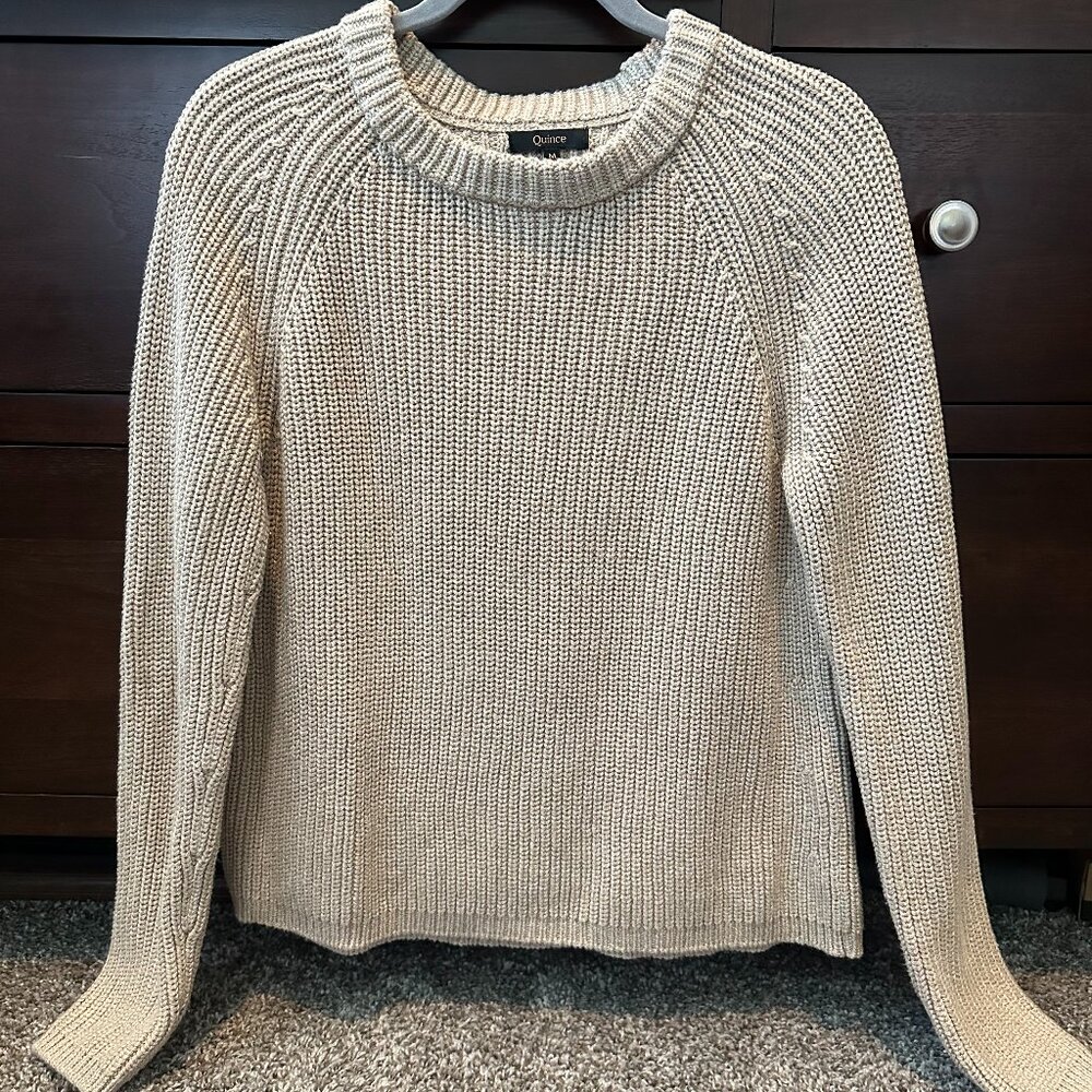 Quince 100% Organic Cotton Fisherman Crew Sweater
